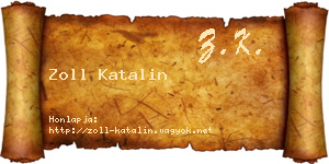 Zoll Katalin névjegykártya