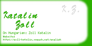 katalin zoll business card